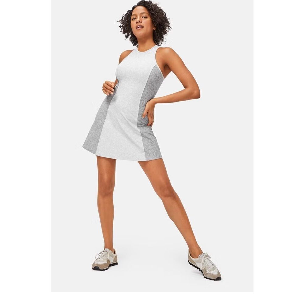 Outdoor Voices Athena White and Gray Women's Athletic Dress